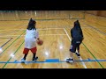 【ミニバス】小学4年女子Kちゃん、同級生の仲間とハンドリング練習ドリブル練習