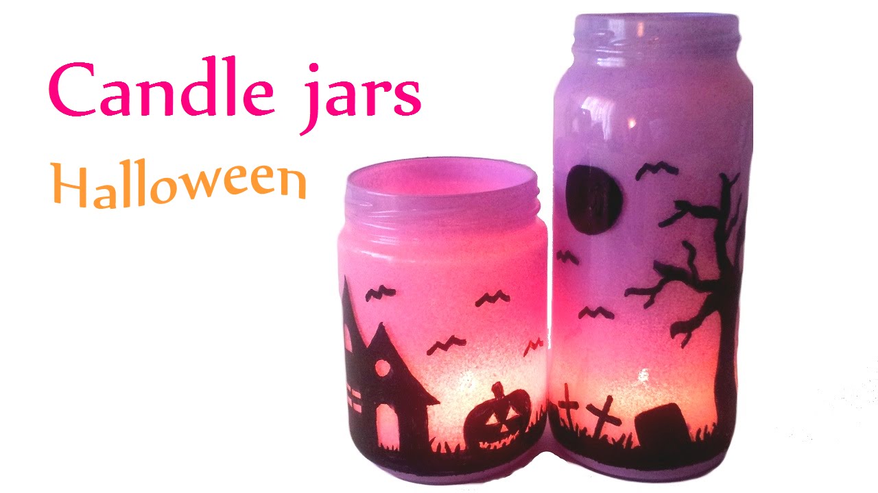 Diy Crafts (Halloween Decorations) Candle Jars, Lanterns- Innova Crafts -  Youtube