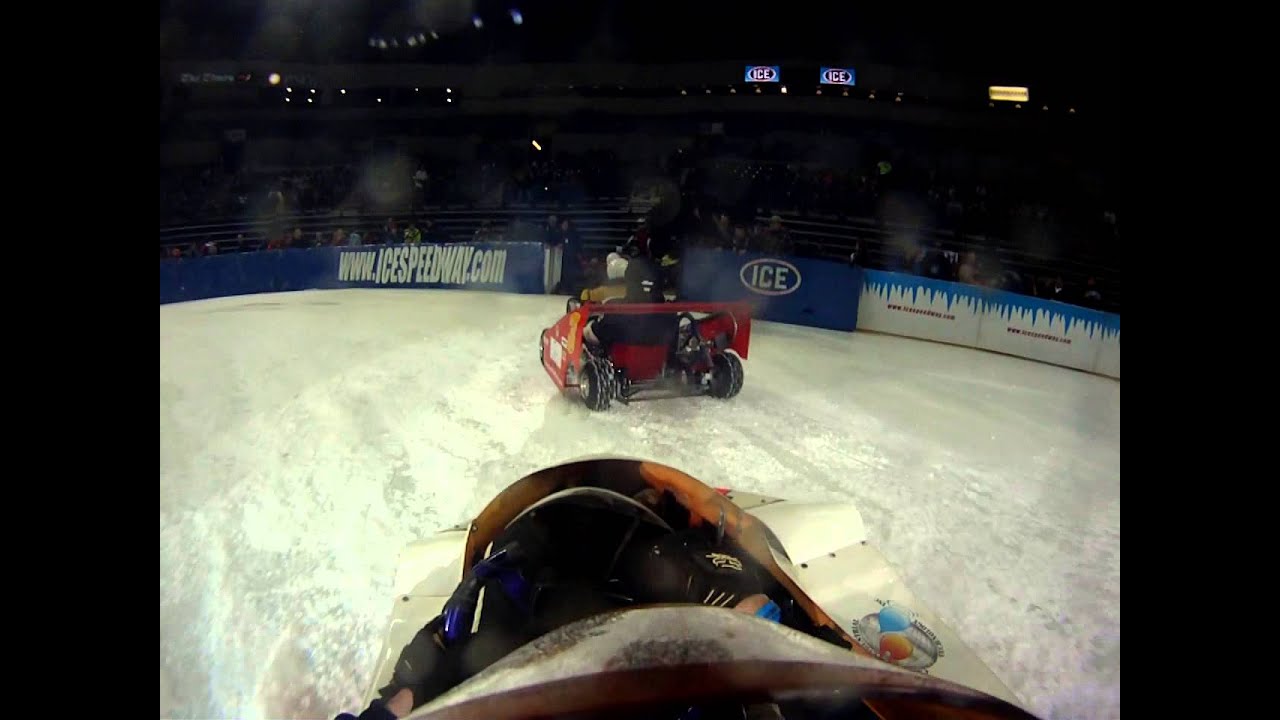 Anthony Kincaid Ice Racing 2015 Heat 1 Karts and Quads Trenton, NJ