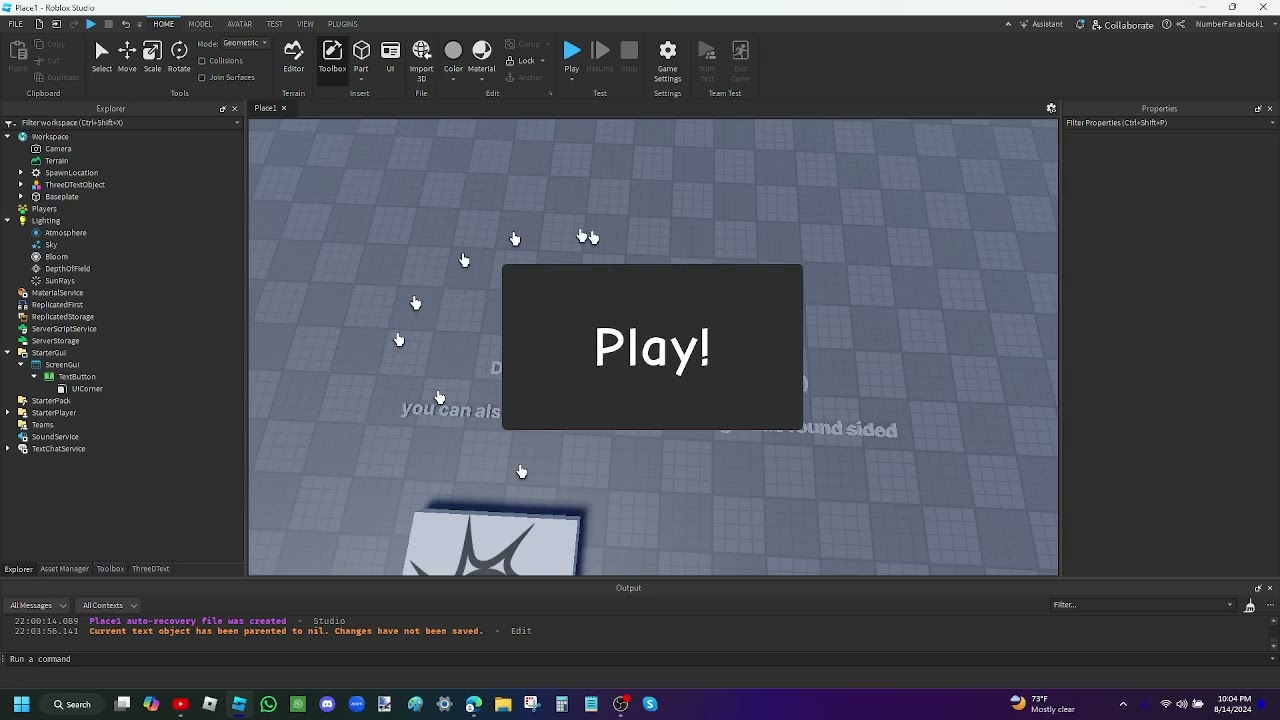 How To Make A Play Button In Roblox Studio YouTube 