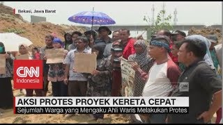 Aksi Protes Warga terkait Proyek Kereta Cepat Jakarta-Bandung
