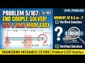 5_107 Shear &amp; Moment Diagrams for Cantilever Beam (Problem 5/107) by Civil Problem