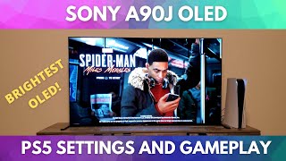 PS5 4K 120HZ Settings on Sony A90J OLED TV and Gameplay - YouTube