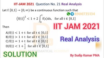 IIT JAM 2021 Real Analysis Solution | IIT JAM 2021 Mathematics Solution | Q.No 21 | by Sudip Kumar
