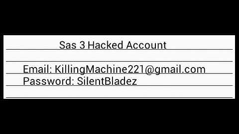 Sas 3 Hacked account 2