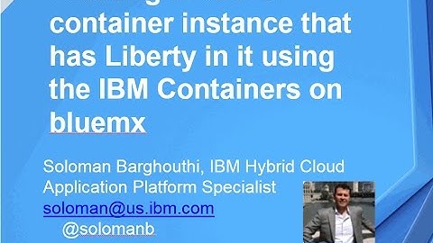 Docker overview then a quick high level demo of docker containers in IBM bluemix.