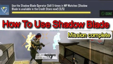 How To Use Shadow Blade CODM|PRO GAMER Mr.RDR|CALL OF DUTY MOBILE
