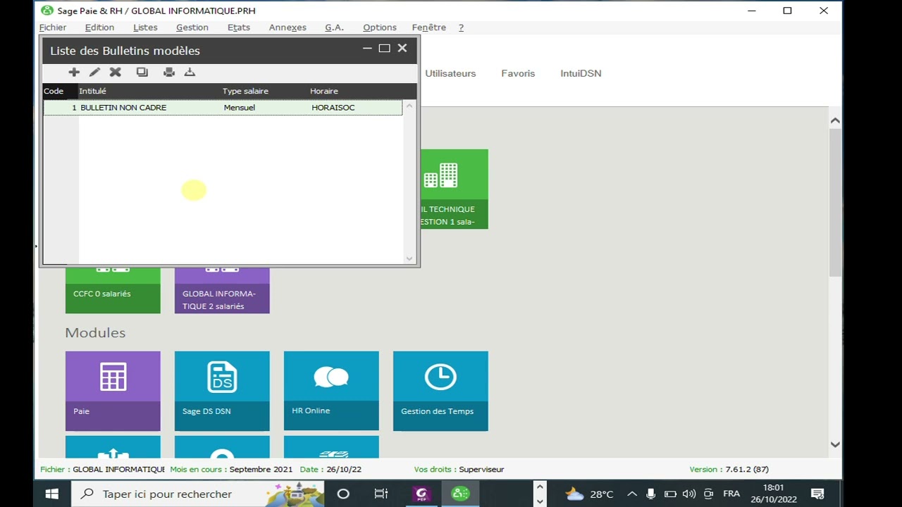 CALCUL ET EDITION DES BULLETIN AVEC SAGE PAIE