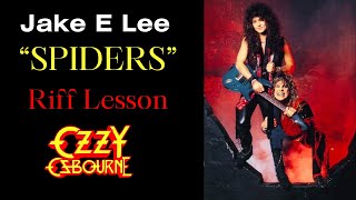 Jake E Lee Ozzy Spiders Riff Lesson