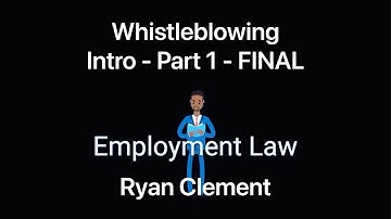 The OMNIBUS (Intro - Part 1 - FINAL) part on "Whistleblowing" in Employment and the Workplace