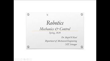 Robotics: Mechanics and Control (a)
