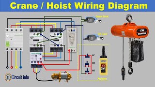 Hoist Up Down circuit diagram l Control and Power Wiring l Crane wiring @CircuitInfo