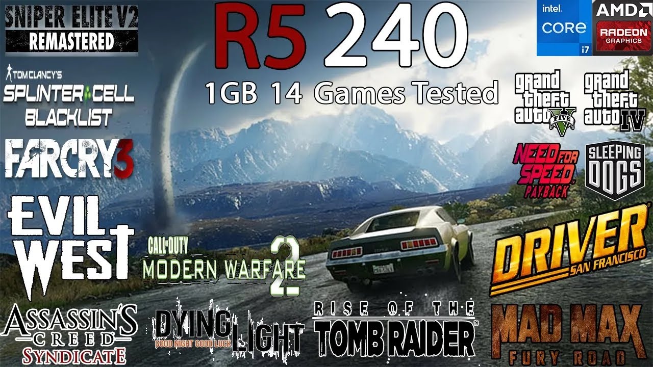 AMD R5 240 Gaming | 14 Best Games For Radeon R5 240 1GB #R5240 - YouTube