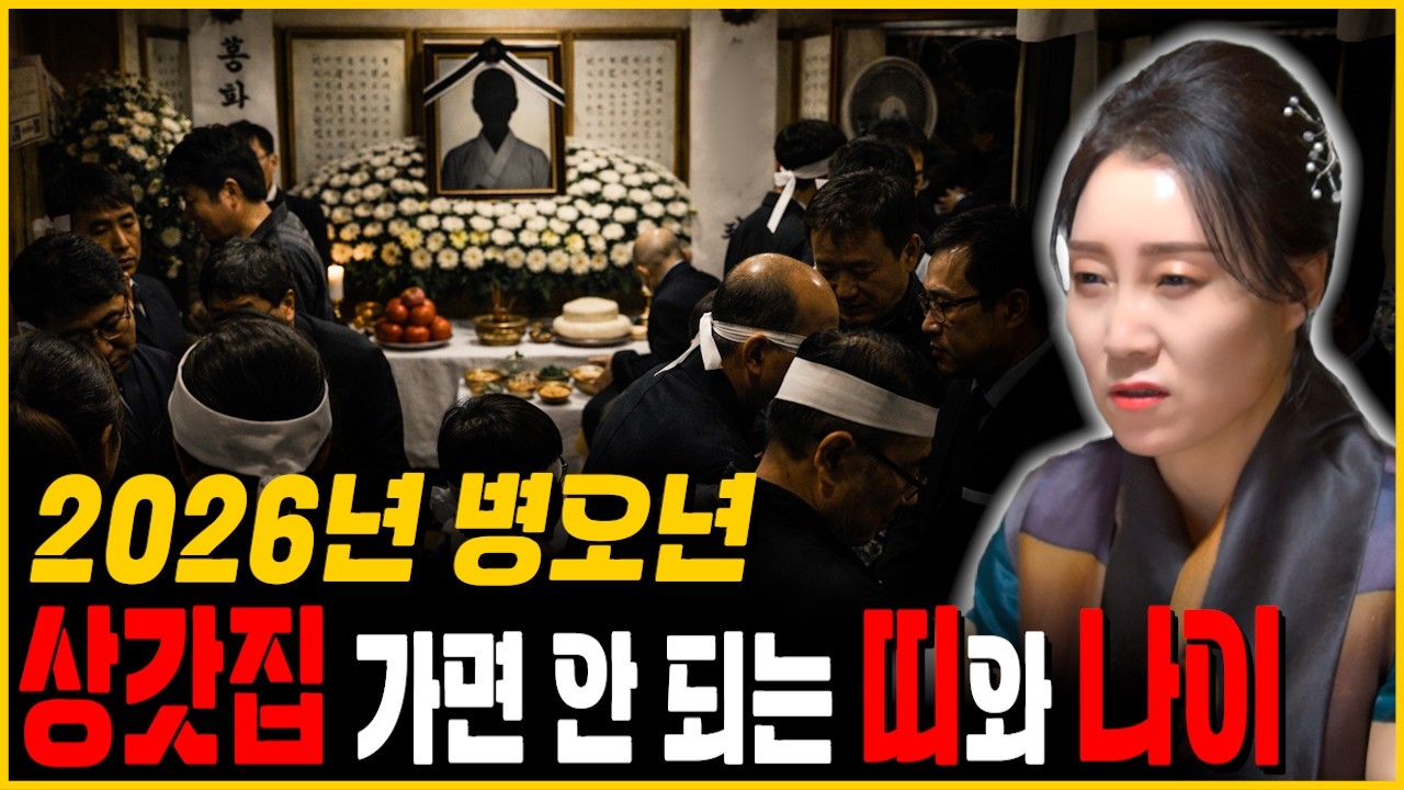2026년 상갓집,장례식장을 가면 안되는 띠와 나이 말씀드리겠습니다. ※이런 사람들은 절대 가면 안됩니다※