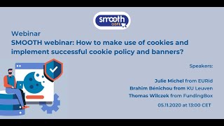 Webinar - How to make use of cookies and implement successful cookie policy and banners