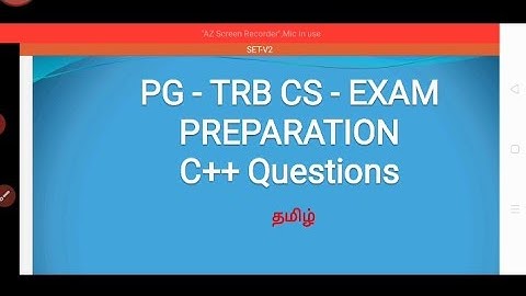 PG-TRB CS - C++ Questions #TRB
