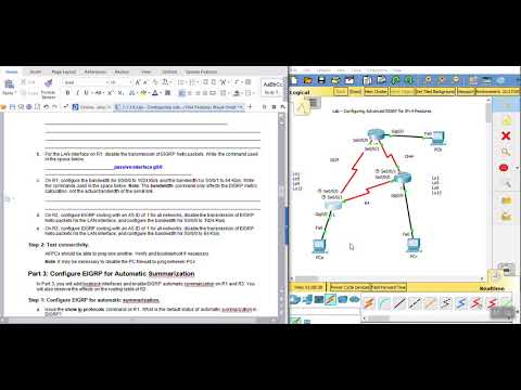 Configuring Advanced EIGRP for IPv4 Features 2 - YouTube