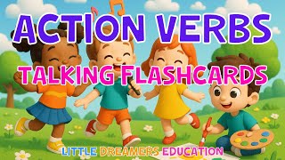 Action Verbs Flashcards for Kids | Learn Fun Words | 4K