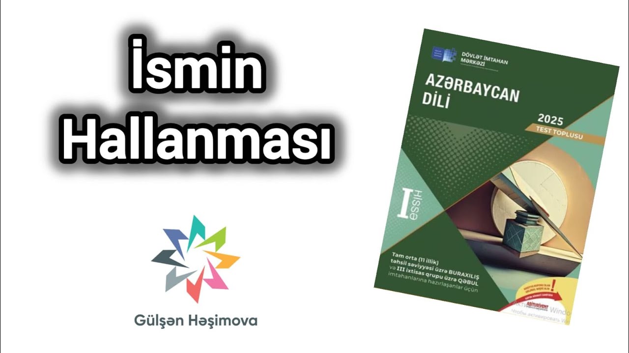 DİM yeni test toplusu/Azərbaycan dili. İsmin hallanması 2025