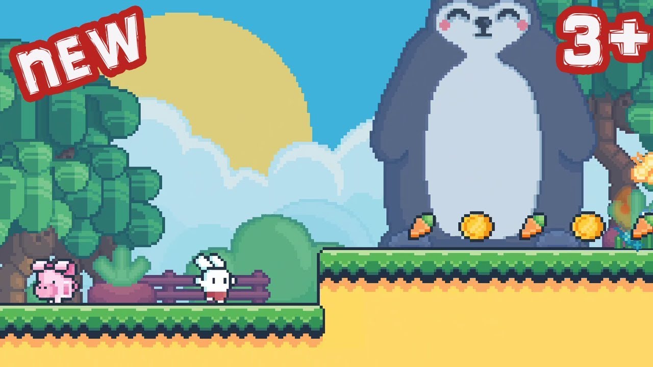 Yeah Bunny 2 НОВАЯ ИГРА 2018 ПЛАТФОРМЕР ПИКСЕЛЬНАЯ АРКАДА КРОЛИК