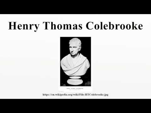 Henry Thomas Colebrooke