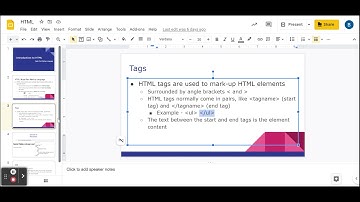 HTML - Google Slides