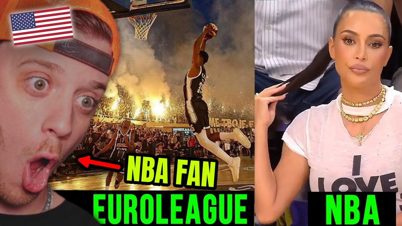Реакция американцев на матч Евролиги против НБА (вражеские фанаты)