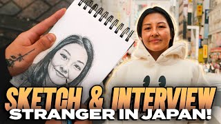 I sketched and interviewed a random lady in Tokyo, Japan! 🇯🇵