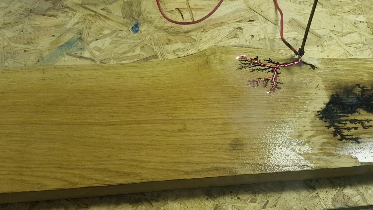 Lichtenberg,wood fractal burning , oak table,epoxy table YouTube
