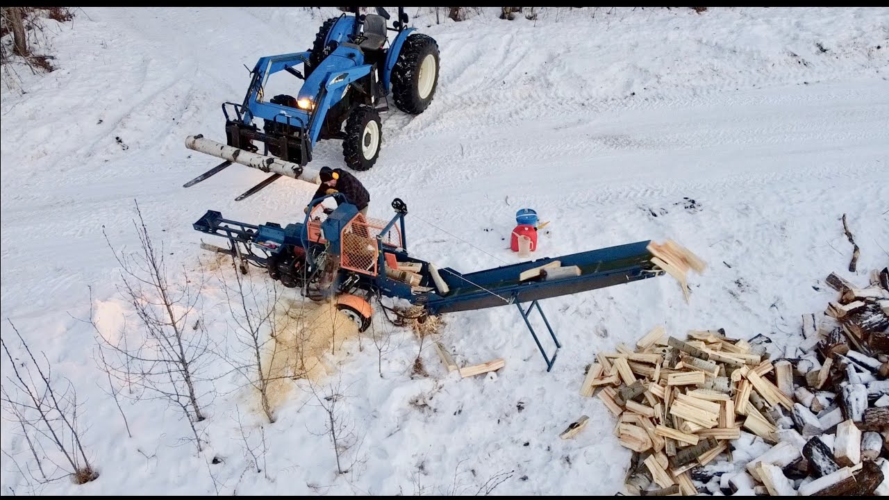 Amazingly fast firewood processor in action Range Road Eco Pro 300 YouTube