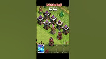 🔥 Lightning Spell vs Archer Tower #shorts #viral #clashofclans #clashroyale