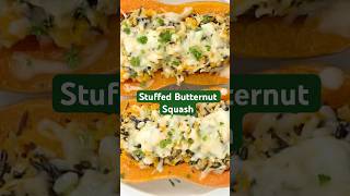 Stuffed Butternut Squash with Wild Rice | Cozy Fall Dinner