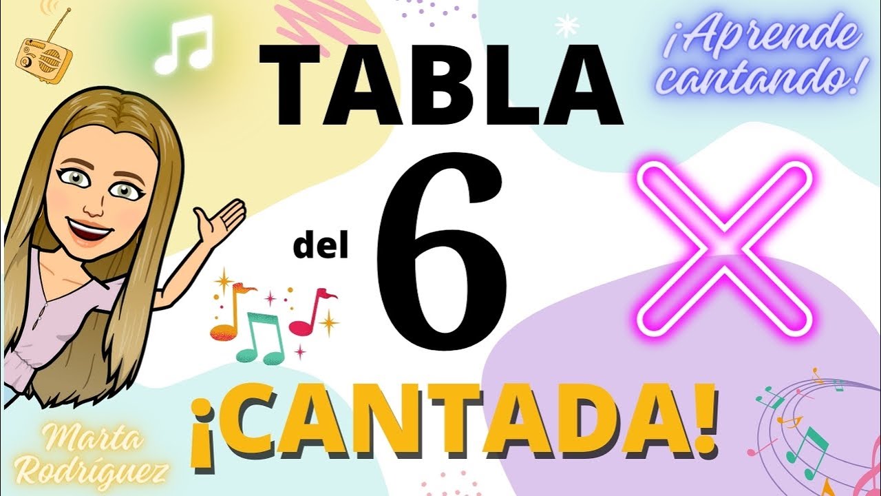 TABLA DEL 6 ️ CANCIÓN 🎶 SÚBEME LA RADIO (ENRIQUE IGLESIAS