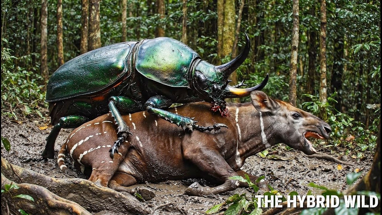 The Giant Beetle Destroyed other Animals - The HYBRID WILD