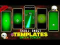 Skull Face Template | Skull Face Green Screen Template | Mind Blown Skull Emoji Green Screen
