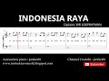 not balok indonesia raya - lagu wajib nasional - doremi / solmisasi