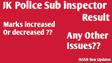 JK Police Sub Inspector Result/ Score Card released #jkssb #jkpsc #jkas