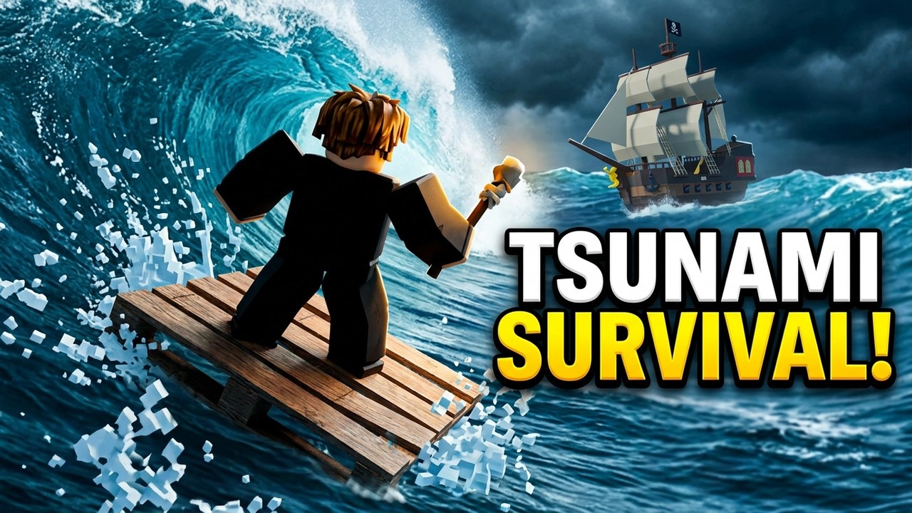 I SURVIVED GIANT TSUNAMIES IN RUSTY RAFT (Roblox) - YouTube