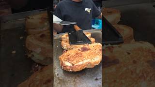 Big Grilled Cheese Sandwiches. Flowing Cheese and Butter. London Street Food