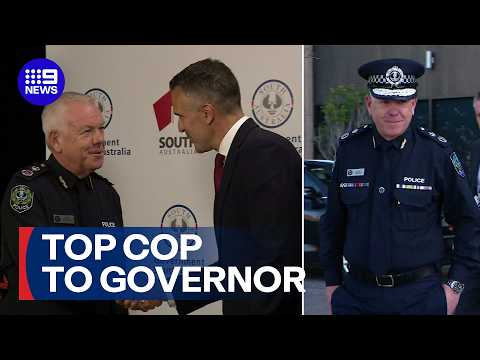 Australia's longest serving Police Commissioner to become State Governor | 9 News Australia