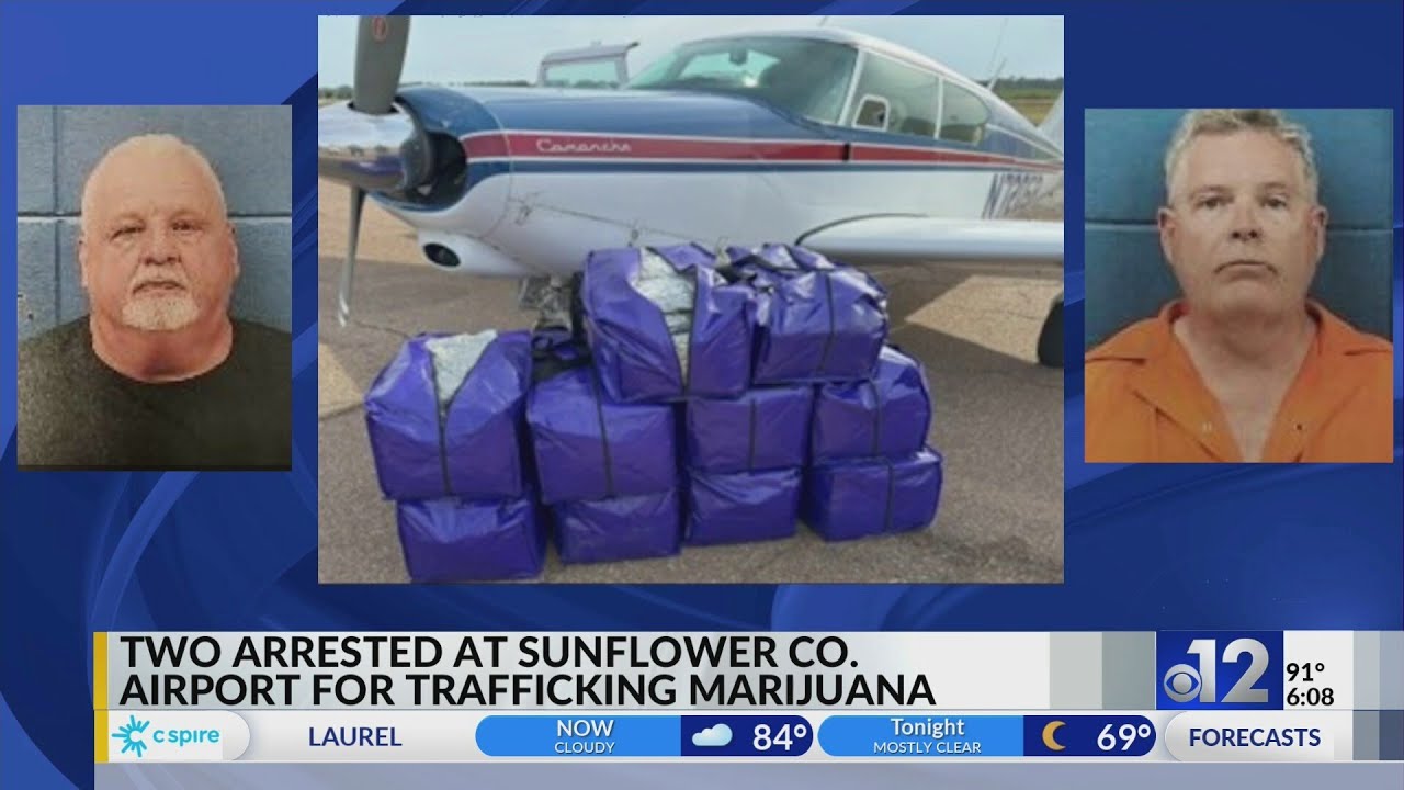 Two arrested at Mississippi airport for trafficking marijuana