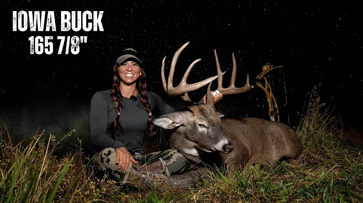 Sarah  Bowhunts an Iowa GIANT Buck w/ a BEAST Broadhead