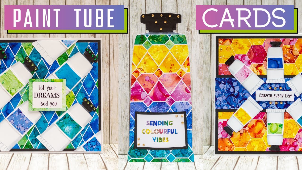 PAINT TUBE SHAPED CARDS Colour Your World Collection - YouTube