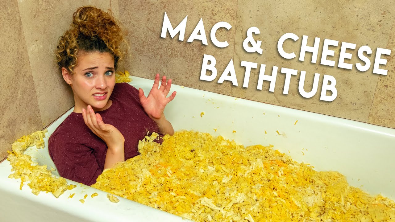 I Filled My Bathtub with Mac & Cheese YouTube