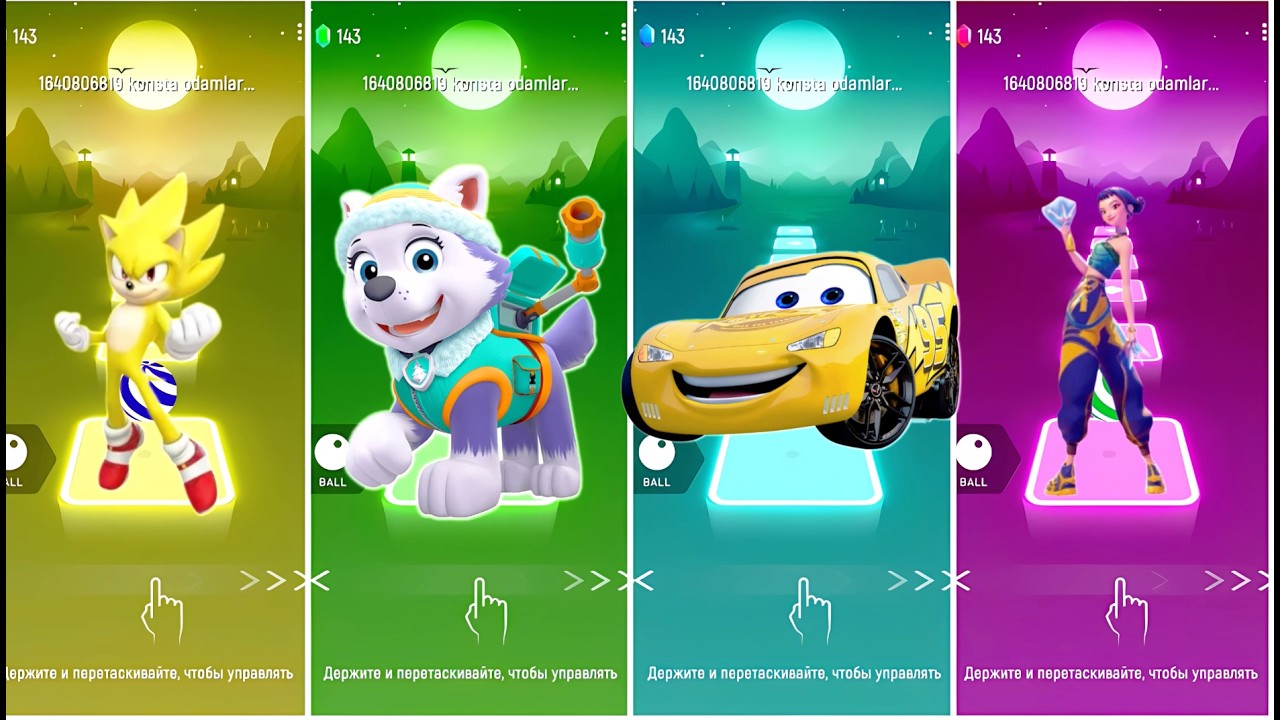 KPop Demon hunters 🆚 McQueen🆚 Sonic 🆚 Paw Patrol - Tiles Hop EDM Rush🎶 Who Is Best?🎯 #15