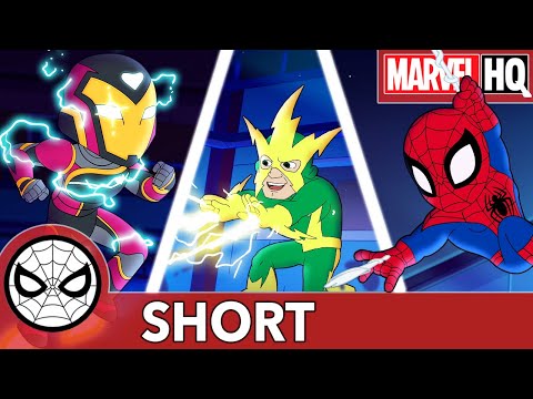 Spidey and Ironheart Short-Circuit Electro!, Marvel Super Hero Adventures  - Charge Ahead