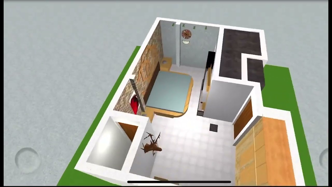 Bedroom design, 3-D interior 