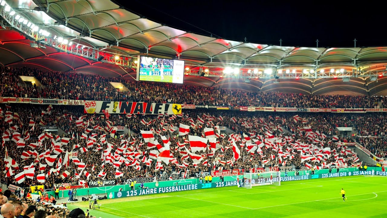 57.000 VfB Fans singen Hymne "Stuttgart Kommt!" | Stuttgart vs. Leipzig | DFB-Pokal Halbfinale 2025