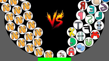 😱 THIS LETTER DOMINATED ALL! 25 Alphabet Lore vs 25 N Letters Marble Race Tournament in Algodoo
