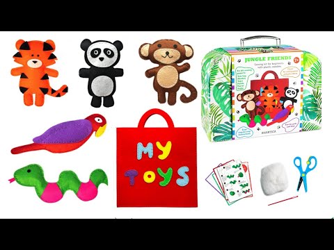 DIY Sewing Kit for Kids with Plastic Needles Jungle Friends – Educational  Craft Gift for Kids 